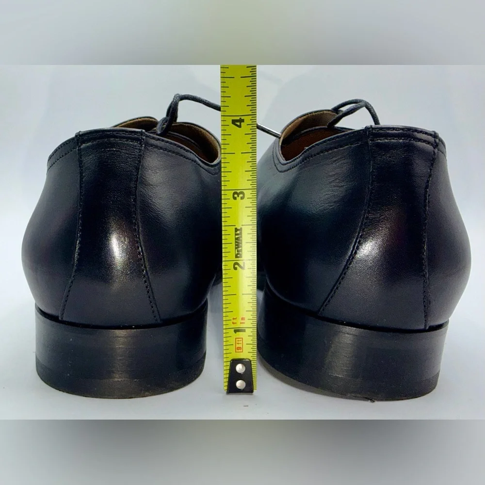 To Boot New York Adam Derrick Declan Black Leather Derby Dress Shoes 12D Italy